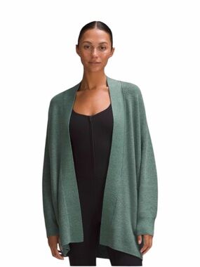Lululemon Merino Wool-Blend Ribbed Long Wrap Sweater